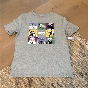 GAP Gray Star Wars Graphic Tee- Size 10 & 12- NWT